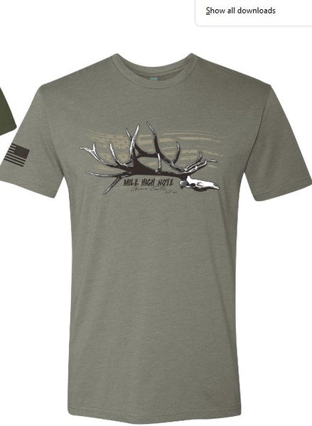 Elk Antler Tee Shirt - Grey