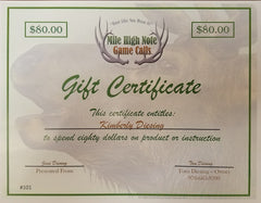 X - Gift Certificate- $80.00